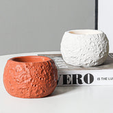 Planet Terrain Scented Candle – Handmade Soy Wax in Textured Ceramic Cup | Earthy Planetary Candle for Home Decor & Gifting