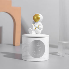 Space Astronaut Scented Candle Gift Set – Aromatherapy Diffuser with Plaster Figurine for Home, Hotel, Office – Room Decor, Thank You Gift, Housewarming Box