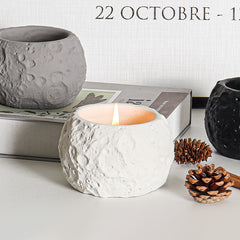 Planet Terrain Scented Candle – Handmade Soy Wax in Textured Ceramic Cup | Earthy Planetary Candle for Home Decor & Gifting